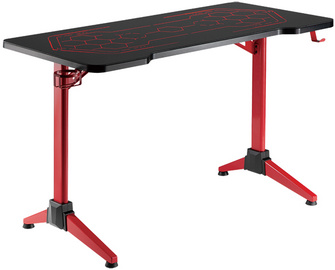LogiLink Gaming-Schreibtisch mit Geo-Wabenmuster