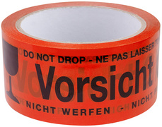 LogiLink Signalklebeband "Vorsicht Glas"!, rot, aus PP