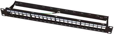 LogiLink 19" Keystone Patch Panel, 24-Port, geschirmt