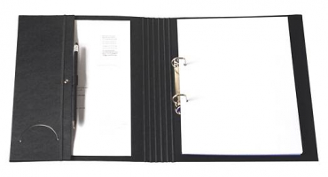 Tagungsordner A4 Karton schwarz 2er-Ring-Mechanik