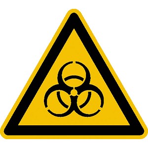 SafetyMarking® Warnaufkleber Warnung vor Biogefährdung dreieckig 10,0 x 10,0 cm