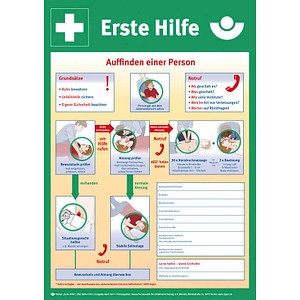 SafetyMarking® Rettungszeichen Anleitung zur Ersten Hilfe rechteckig 40,0 x 56,0 cm
