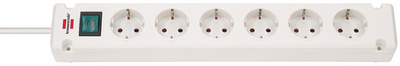 BRENNENSTUHL Steckdosenl. Comfort-Line Bremounta 6fach 1,5m weiß