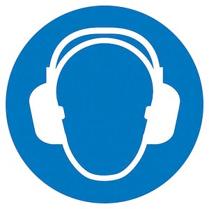 SafetyMarking® Gebotsaufkleber Gehörschutz benutzen rund 20,0 cm
