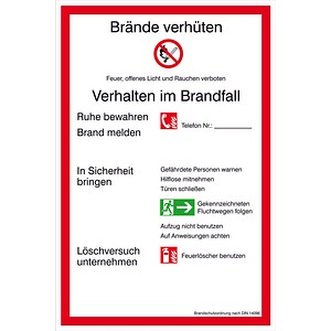 SafetyMarking® Brandschutzschild Brandschutzordnung Teil A  rechteckig 20,0 x 30,0 cm