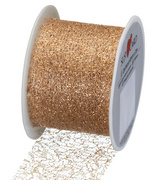 SUSY CARD Geschenkband auf Spule "Lace metallic", gold