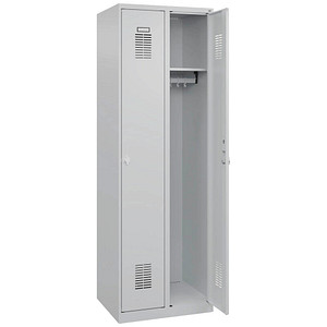 CP Spind Classic Plus lichtgrau 088055-20-S10002, 2 Schließfächer 60,0 x 50,0 x 185,0 cm