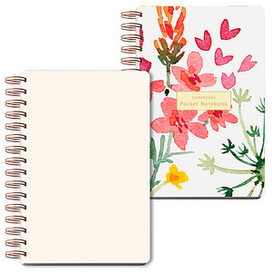 LUMA Notizbuch Pocket Flower ca. DIN A5 blanko, mehrfarbig Hardcover 100 Seiten