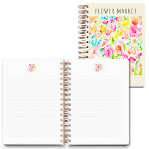 LUMA Notizbuch Classic Aquarell DIN A5 liniert, mehrfarbig Hardcover 100 Seiten