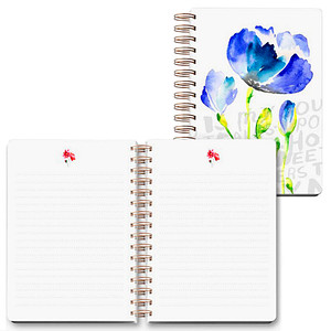 LUMA Notizbuch Blumenfreunde DIN A5 liniert, mehrfarbig Hardcover 100 Seiten