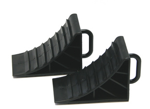 IWH Unterlegkeil mit Halter, schwarz, 2er Set