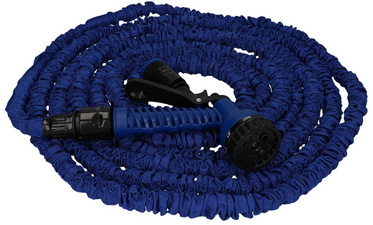 cartrend Wasserschlauch, dehnbar, 5 -15 Meter, blau