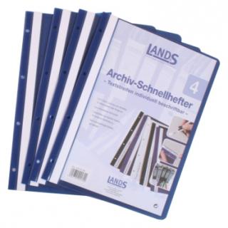 Archiv-Schnellhefter A4 weiss mit Abheftlochung - 4 Stück