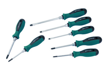 BRÜDER MANNESMANN Schraubendreher-Satz, 7-teilig bestehend aus: Schlitz: 5,5 x 