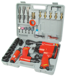 BRÜDER MANNESMANN Druckluft-Werkzeugset 1/2" (12.5 mm) Außenvierkant 8 bar Brüd