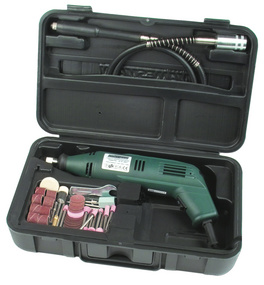 BRÜDER MANNESMANN Schnellschleif-Gerät-Satz, 50-teilig im Aufbewahrungskoffer, 