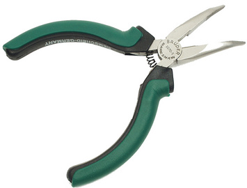 BRÜDER MANNESMANN Spitzzange "Elektronik", gebogen, 125 mm
