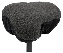 FISCHER Fahrrad-Satteldecke, wendbar, grau/schwarz