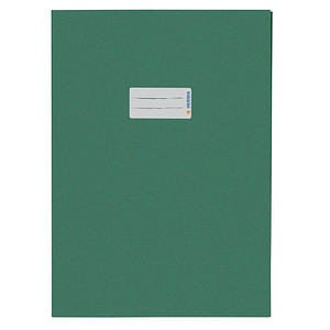 HERMA Heftschoner Recycling, DIN A4, aus Papier, dunkelgrün mit Beschriftungset