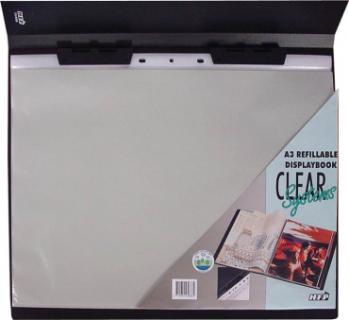 Nachfüllbares Präsentationsbuch A3 mit 20 Hüllen schwarz