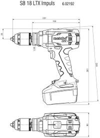 METABO SB 18 LTX Impuls Akku-Schlagbohrmaschine 18 V Li-Ion ohne Akku