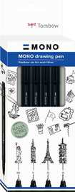Tombow Fineliner MONO drawing pen "Bold Set", 4er Set