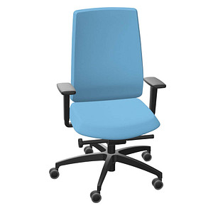 Dauphin Bürostuhl Indeed operator Stoff blau, Gestell schwarz