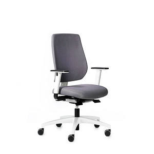 Dauphin Bürostuhl speed-o comfort, SP 7639_SLP1 Stoff grau, Gestell weiß