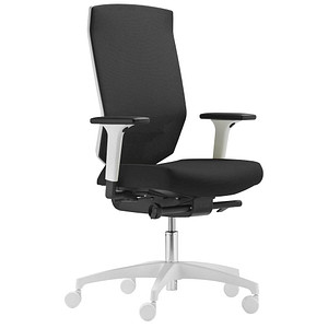 Dauphin Bürostuhl @Just evo mesh, AJ 5776_SLP2 Stoff schwarz, Gestell weiß