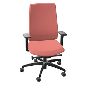 Dauphin Bürostuhl Indeed operator Stoff rosa, Gestell schwarz