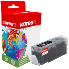 KORES Tinte für Canon PIXMA IP7250/MG6350, schwarz Inhalt: 25,0 ml - 1 Stück (G