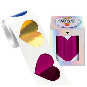 folia Sticker HEARTS, auf Rolle, 3 m