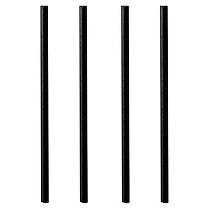 100 PAPSTAR Strohhalme pure schwarz