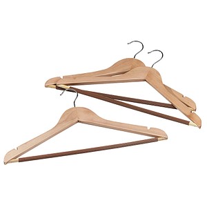 3 Kleiderbügel braun