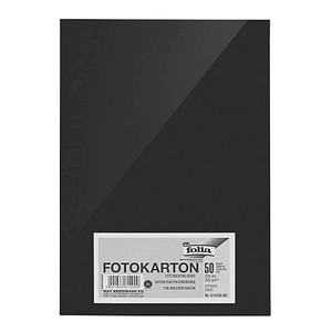folia Fotokarton, DIN A4, 300 g/qm, schwarz