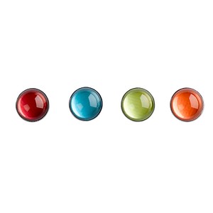 4 Zeller Color Magnete farbsortiert Ø 2,5 x 1,5 cm