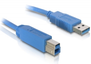 DELOCK USB-Kabel Delock Anschl. USB 3.0 AB St/St 5.0m blau