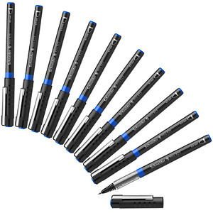10 Schneider XTRA 823 Tintenroller schwarz 0,3 mm, Schreibfarbe: blau