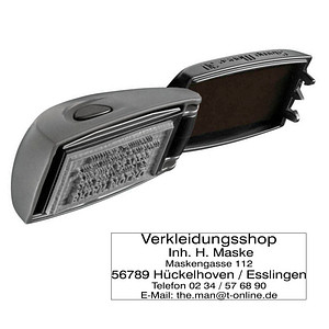 COLOP Textstempel, individualisierbar EOS Stamp Mouse 30 selbstfärbend blau, schwarz, rot