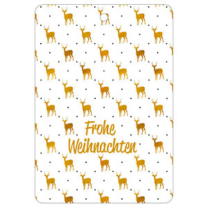 LUMA Geschenkanhänger mehrfarbig Frohe Weihnachten mit goldenen Hirschen 10 St.