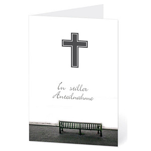 LUMA Trauerkarte leere Bank DIN B6
