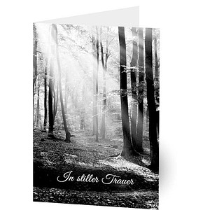 LUMA Trauerkarte Wald im Licht DIN B6