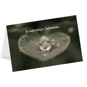 LUMA Trauerkarte Tropfen DIN B6