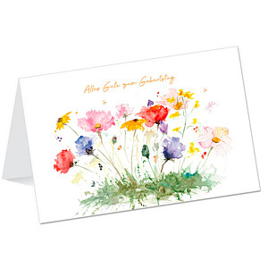 LUMA Geburtstagskarte Blumenwiese DIN B6