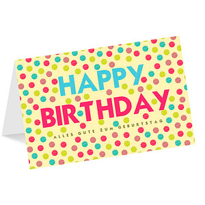 LUMA Geburtstagskarte Happy Birthday  DIN B6
