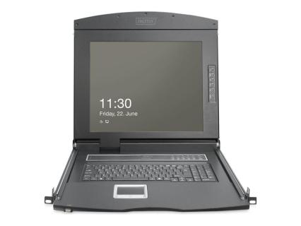 DIGITUS Modulare HD LCD KVM Konsole mit 48,26 cm (19") TFT