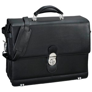 Alassio Aktentasche "MONZA", Leder, schwarz
