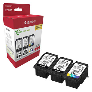Canon PG-575XLx2/CL-576XL  schwarz, color Druckköpfe, 3er-Set