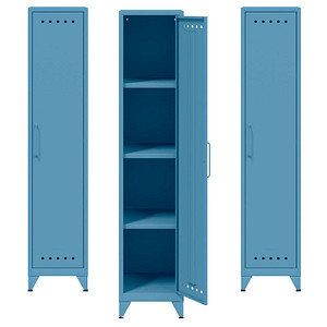 AKTION: BISLEY Spinde Fern Locker blau FERLOC605P3, 1 Schließfach 38,0 x 51,0 x 180,0 cm