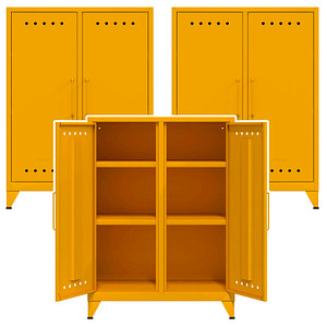 AKTION: BISLEY Sideboards Fern Middle, FERMID642P3 gelb 6 Fachböden 80,0 x 40,0 x 110,0 cm